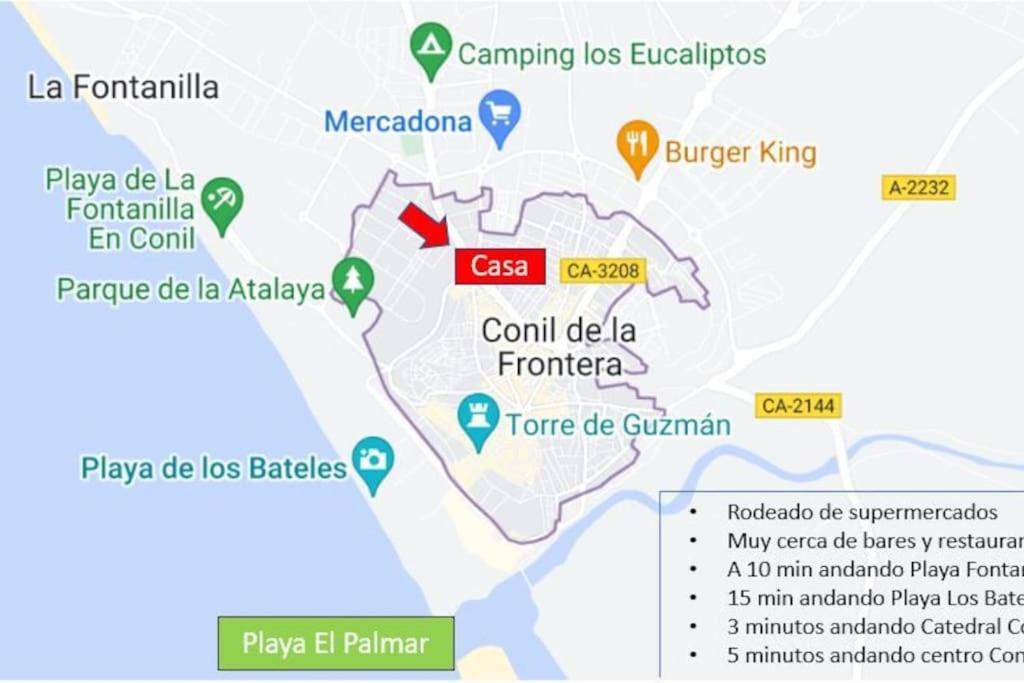 Ferienwohnung Espectacular Casa Muy Luminosa Con Azotea Conil De La Frontera Exterior foto